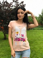 Молодіжна футболка, персикова