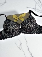 Бюстгальтер Weiyesi 6055, чорно-бєжевий