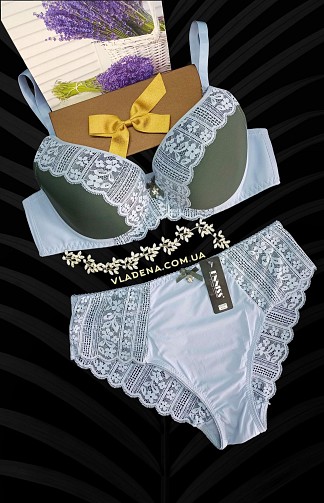 Комплект білизни Fnniss 810 блакитний (Бірка 90Д, 100Д маломірить)